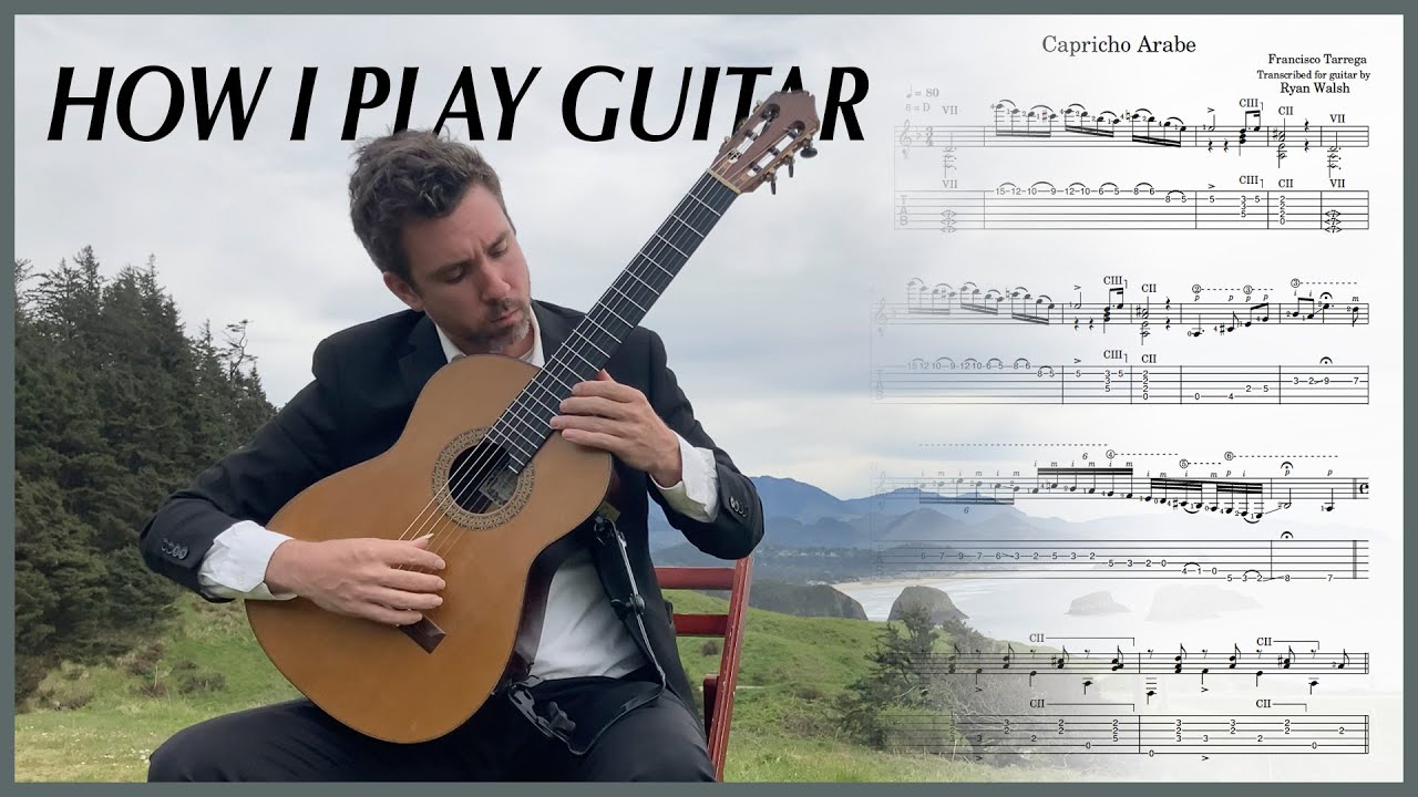 Capricho Arabe TUTORIAL | Played Slowly with Guitar Tab and Sheet Music (How I Play Guitar #2)