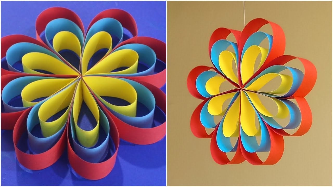 Dekorasi Kreatif - Membuat Hiasan Gantung Dari Kertas Origami - Hiasan Kamar