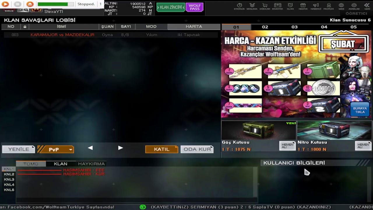 StexaYT • WOLFTEAM KLAN CW KESİTLERİ      #wolfteam #klansavaslari