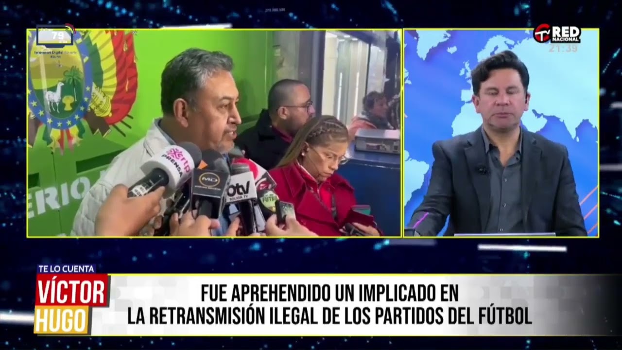 APREHENDEN A IMPLICADO EN RETRANSMISIÓN ILEGAL DE PARTIDOS DEL FÚTBOL BOLIVIANO
