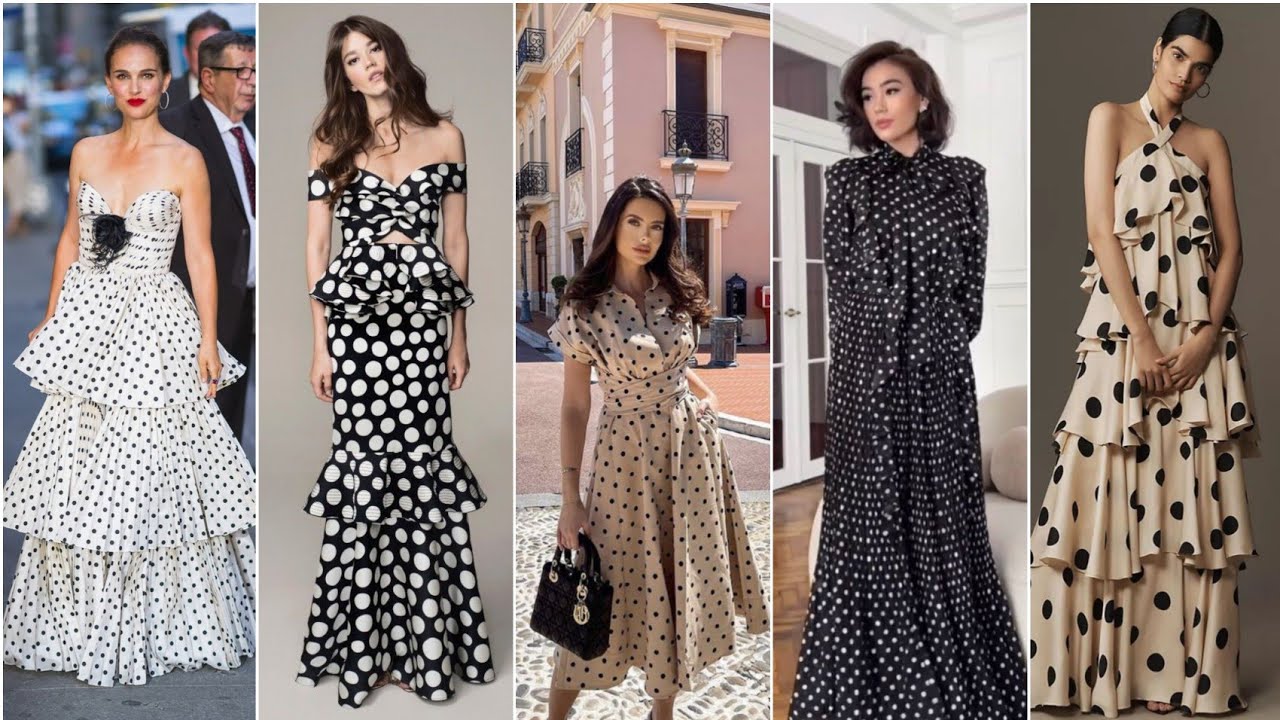 Polka Dot dress design / retro style dresses for ladies #polkadotoutfits