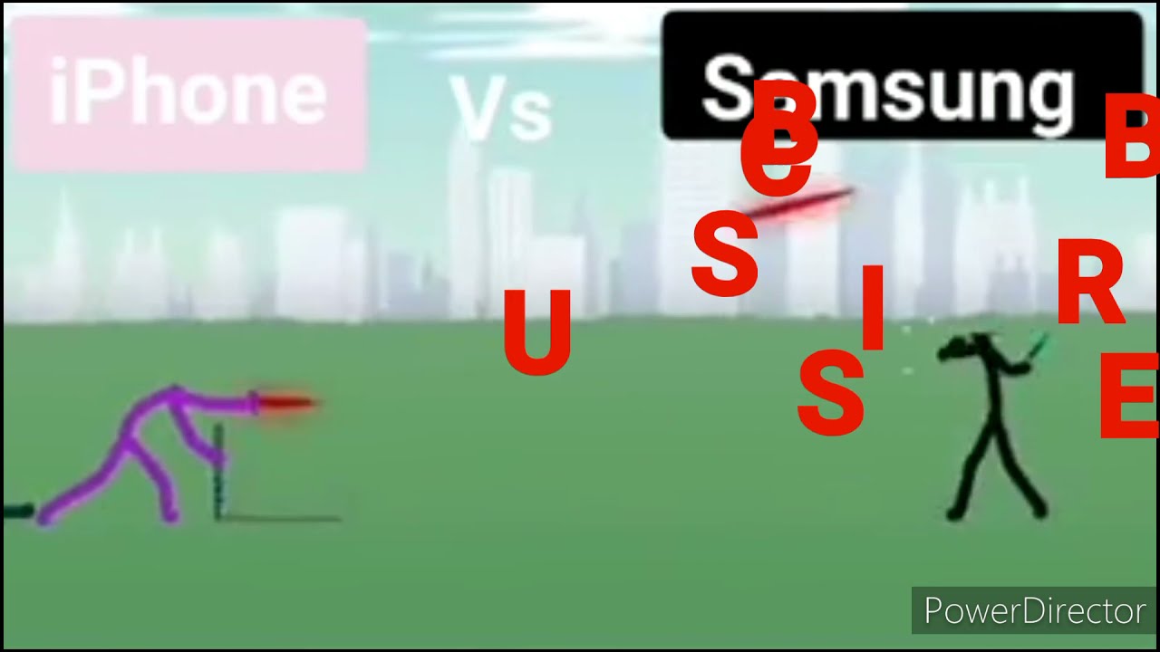 Samsung vs Iphone stickman fight (part1)
