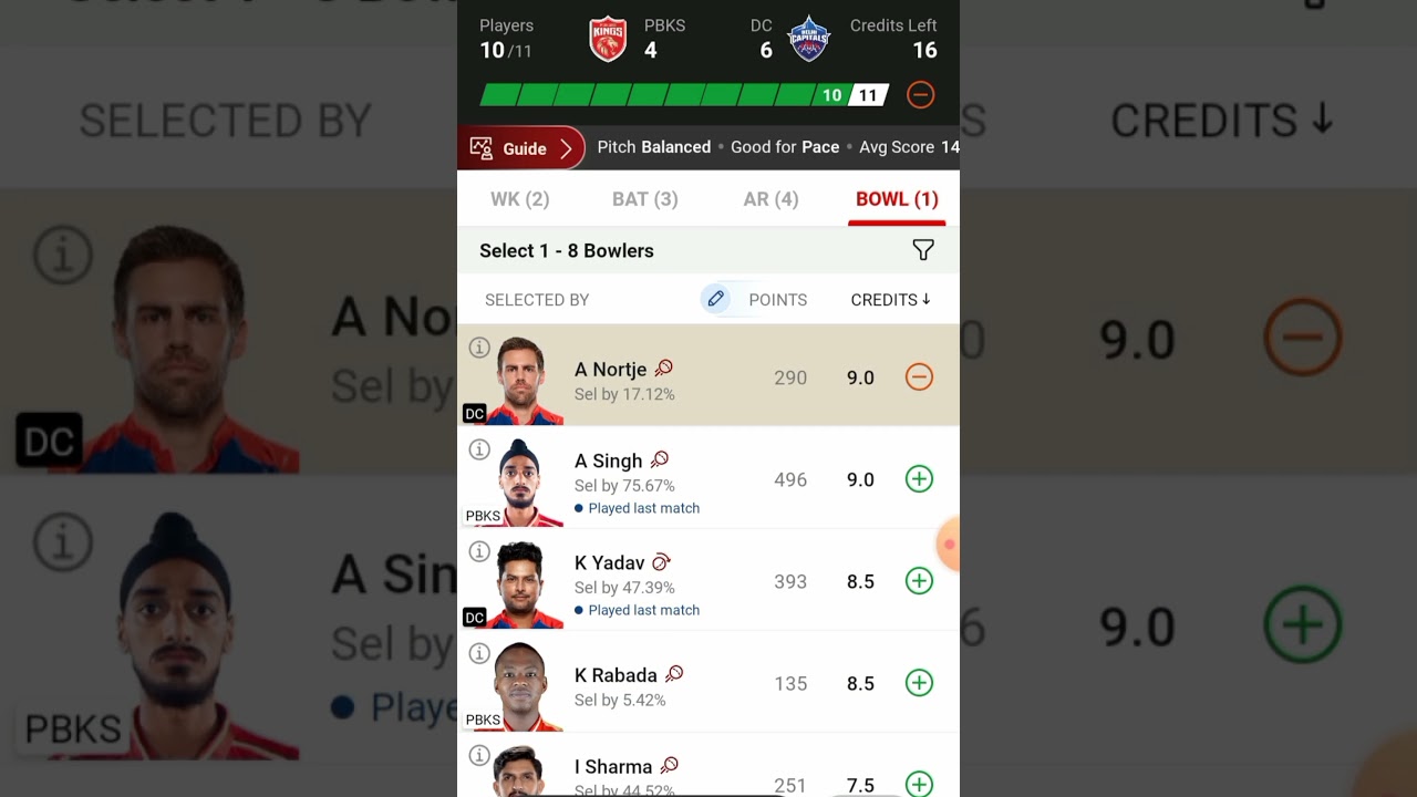 PBKS vs DC DREAM 11 PREDICTIO || N PITCH REPORT 
