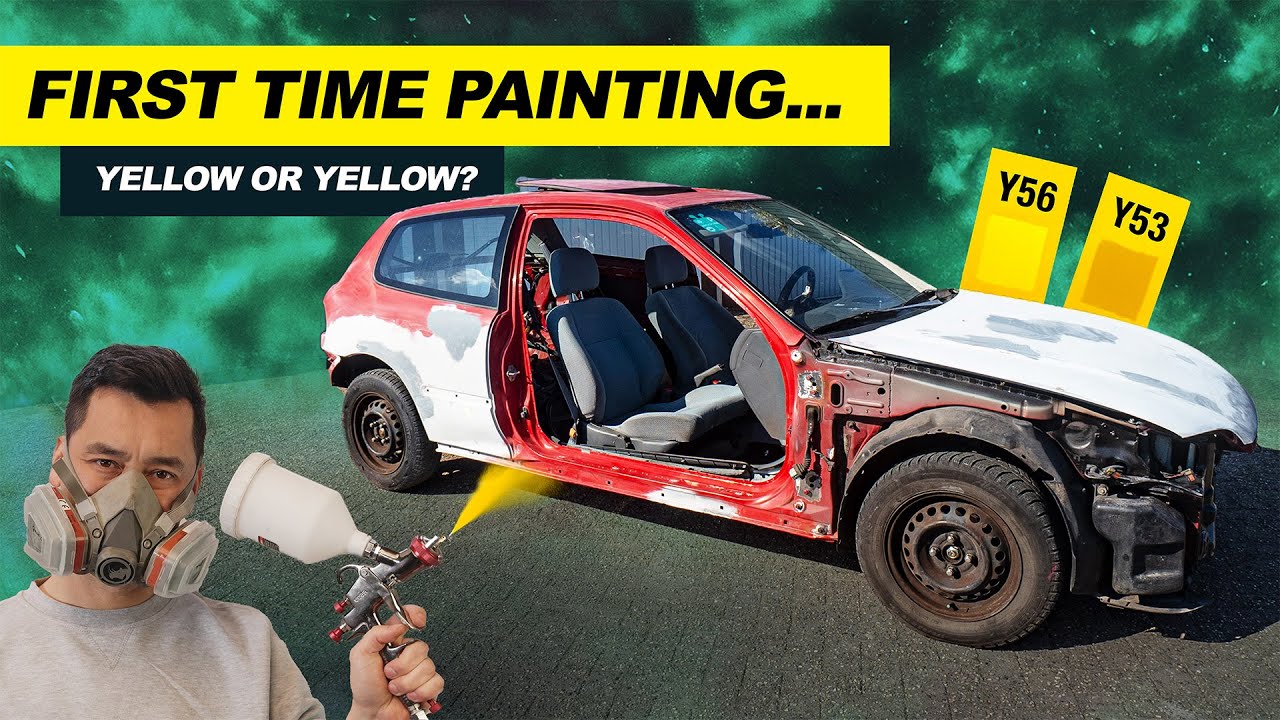 Preparing a Car for Painting at Home, First time painting experience!