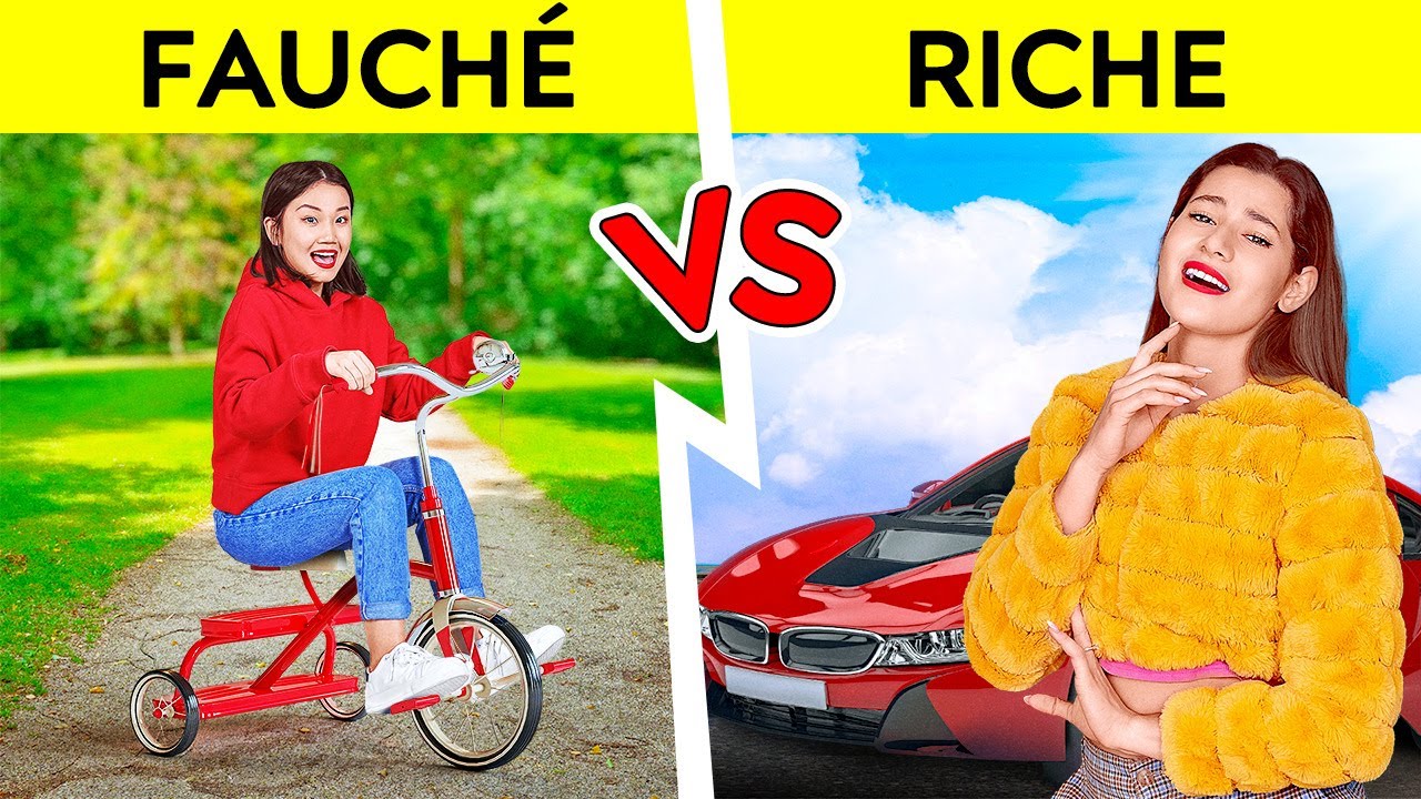 ÉTUDIANT RICHE VS ÉTUDIANT NORMAL || Échange de vies pendant 24 heures avec 123 GO ! CHALLENGE