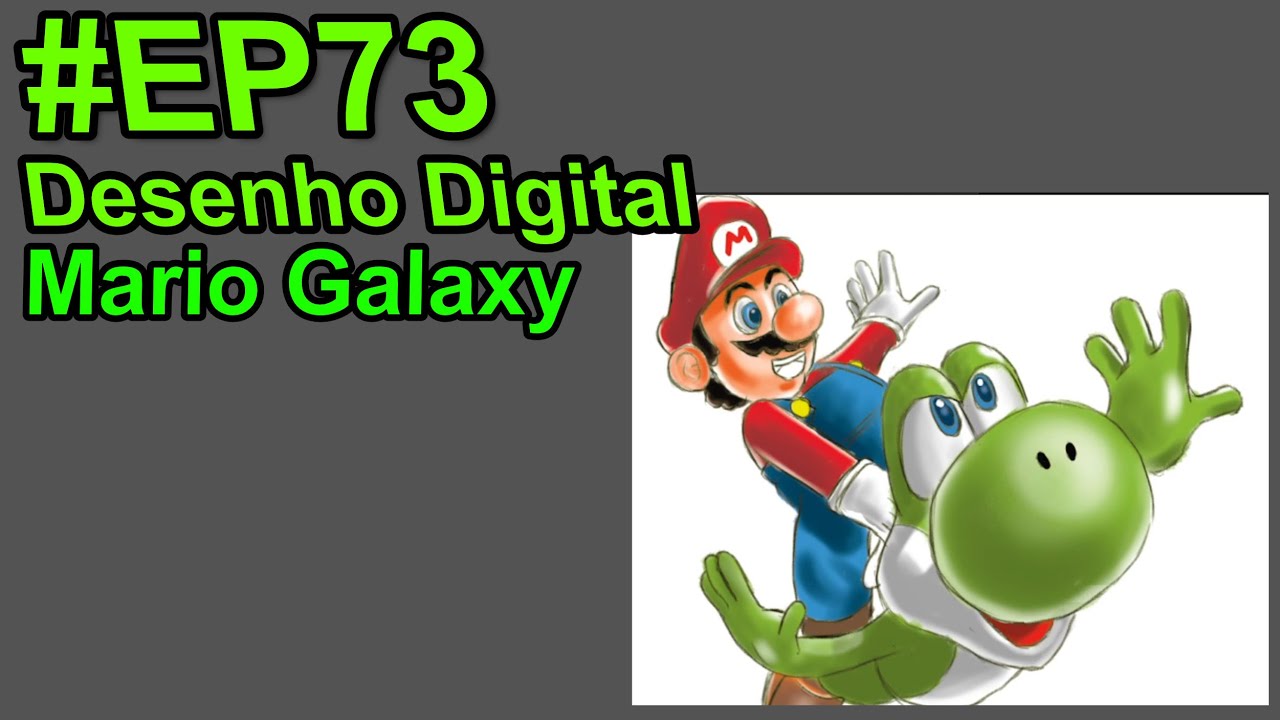 Desenhando uma arte do Mario Galaxy | Drawing Mario Galaxy Art - #Ep72 #drawing #desenho #krita