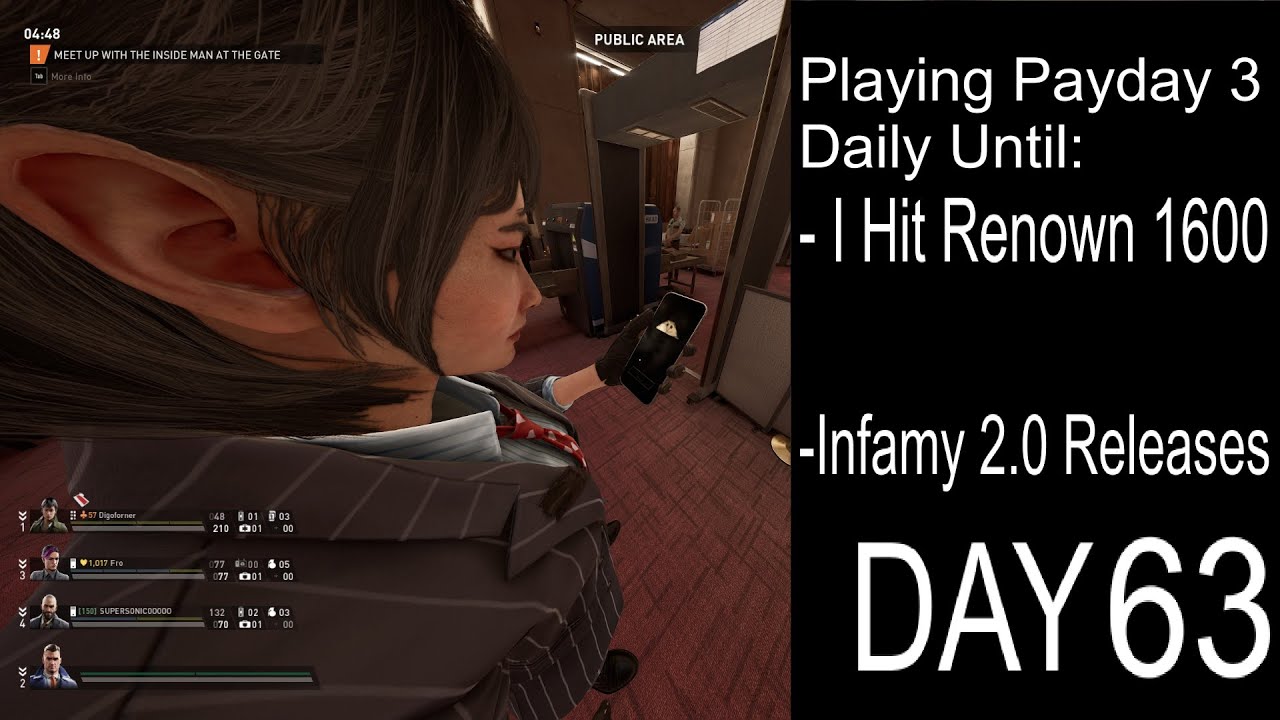 Playing Payday 3 Daily Until I Hit Renown 1600 Or Infamy 2.0 (Day 63)