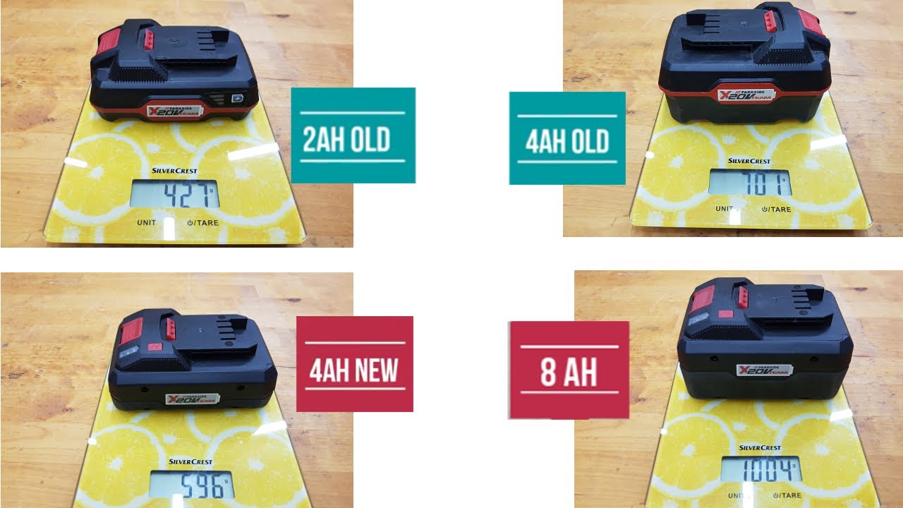 Parkside Performance new generation Batteries 4Ah and 8Ah VS Old Ones 2Ah 4Ah
