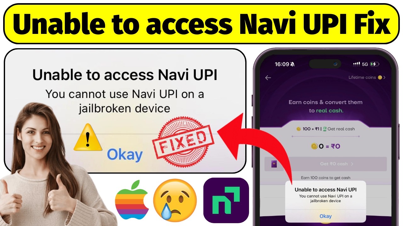 Unable to access Navi UPI You cannot use Navi UPI on a jailbroken device Fixed on iPhone✅ Navi iOS