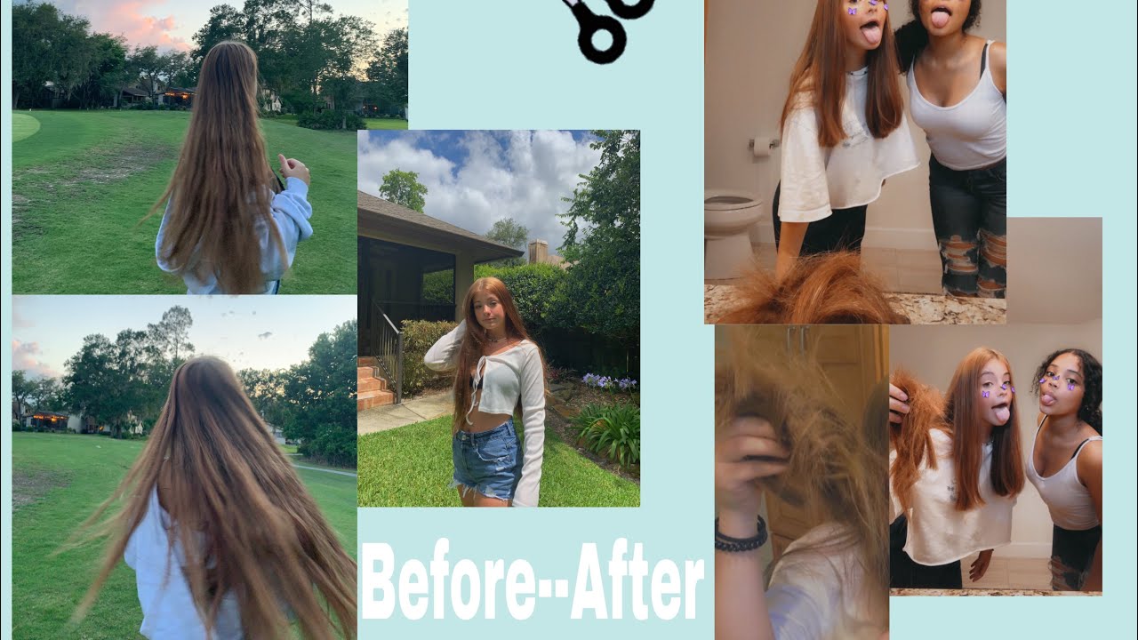 letting my 2 best friends cut my hair for the first time in 4 years!!!!!