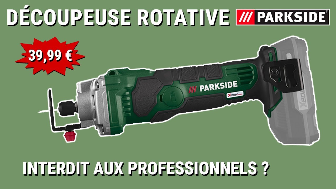Review et Test de la Découpeuse rotative sans fil PRSA 20-Li A1 Parkside (avis)