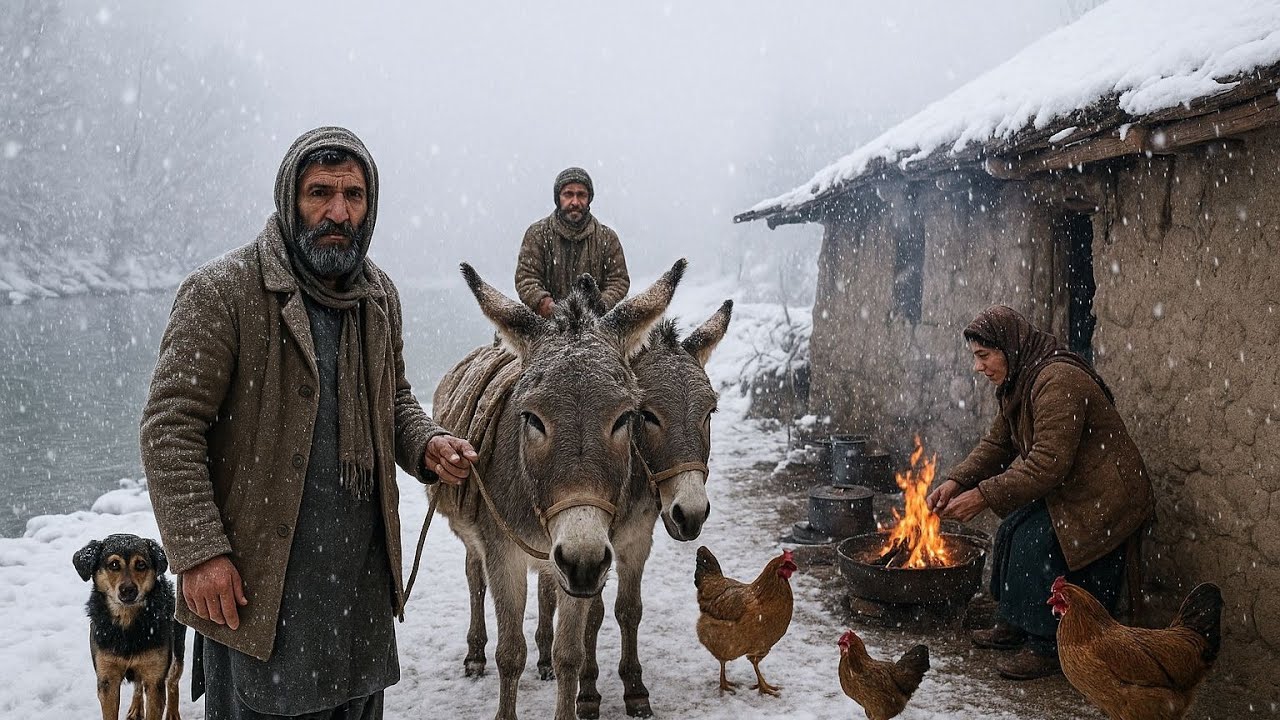 Simple Cooking on a Snowy Day | Warm & Comforting ❄️🍲Afghanistan