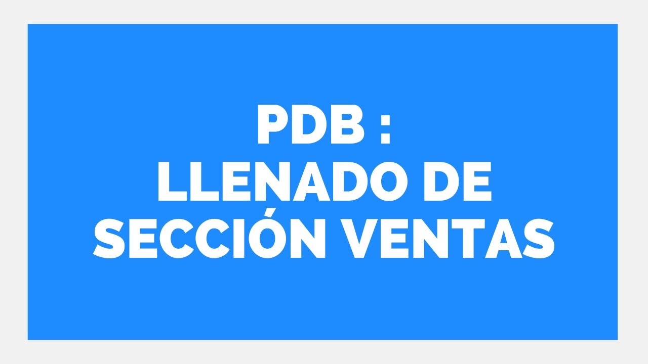 👍 PDB VENTAS EXPORTACIONES #SFMB 👉 Estudio Contable En Lima