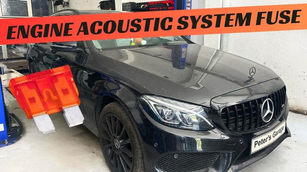Расположение предохранителя и реле акустической системы двигателя Mercedes W205, замена C160 C180...