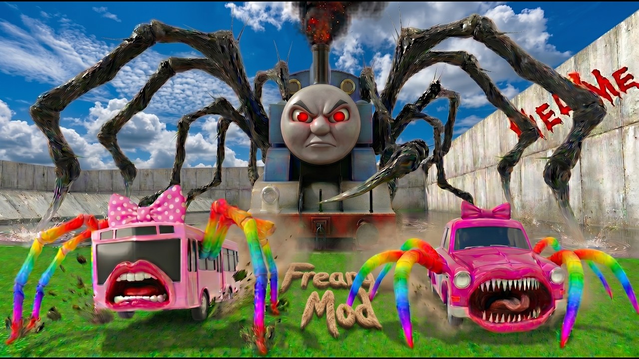 RUN! EVIL THOMAS Is Hunting Car & Bus Eater Girl! 😱 in GMOD | Freary Mod EP 28