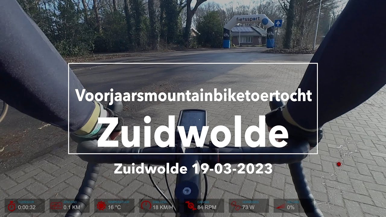 Voorjaarsmountainbiketoertocht Zuidwolde, 19-03-2023 (met pech onderweg)