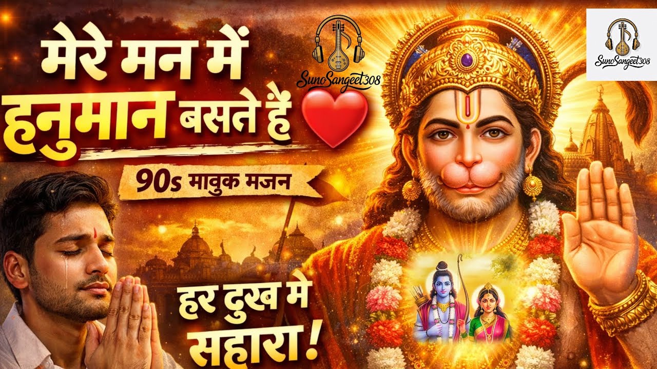 मेरे मन में हनुमान बसते हैं ❤️ | Emotional Hanuman Bhajan | 90s Evergreen Devotional Song