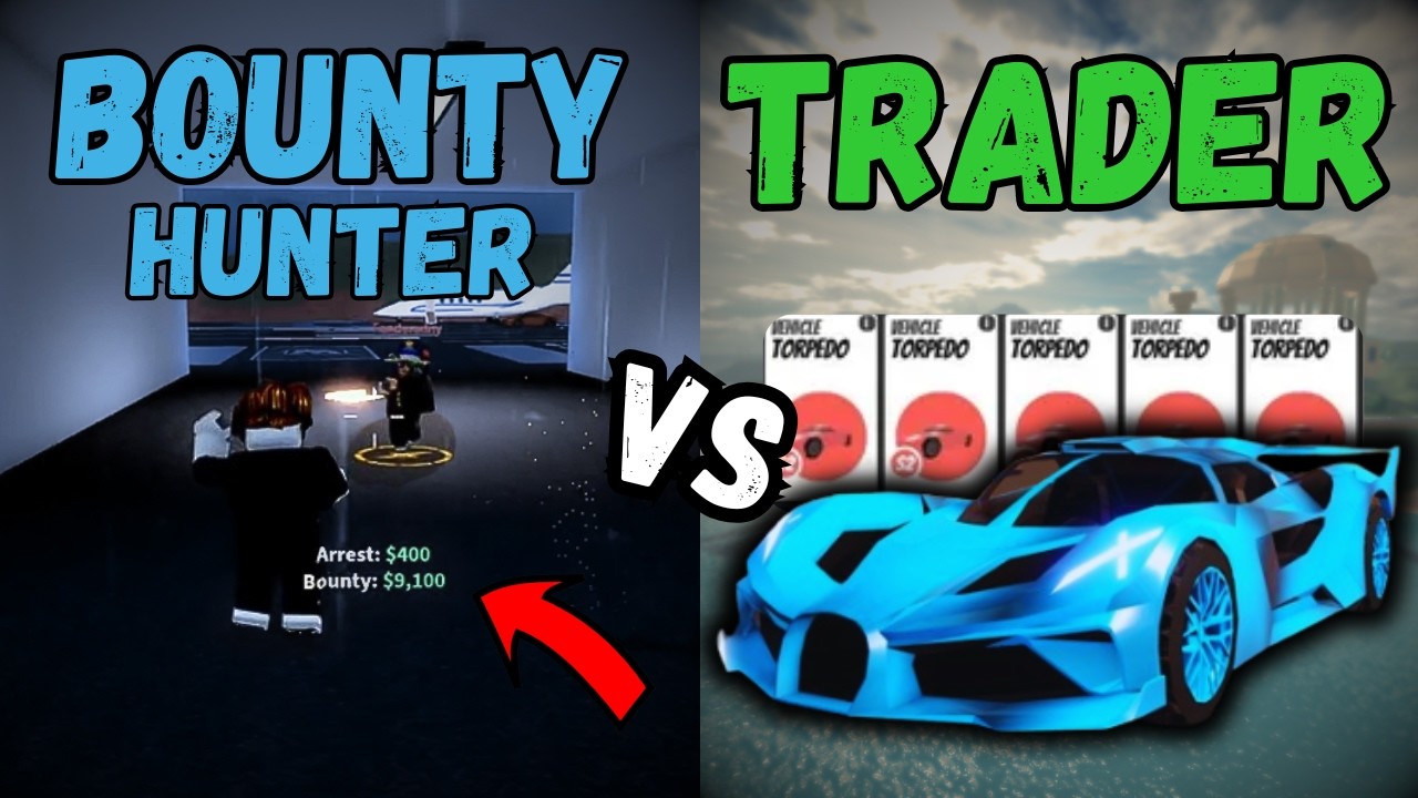 BOUNTY HUNTER vs TRADER - Who makes more in 1 HOUR? (Roblox Jailbreak)