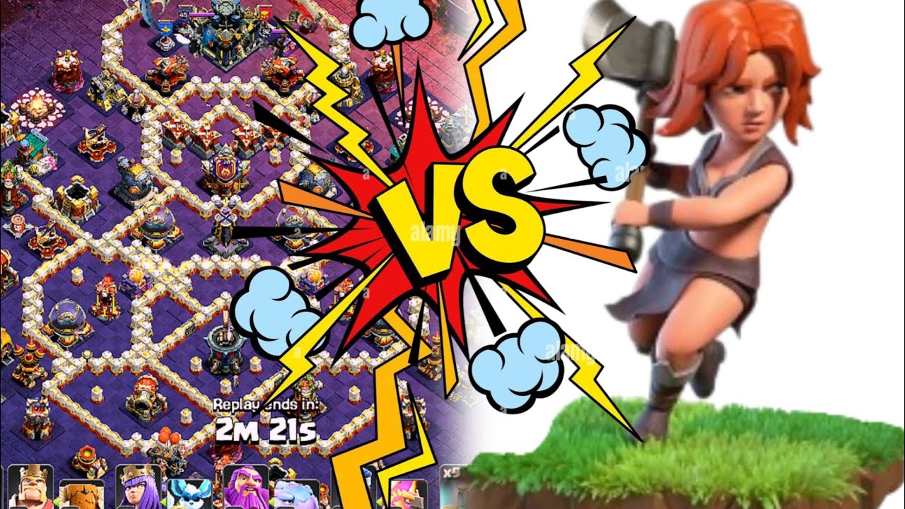 Valkyrie vs Town Hall 17 attack in Clash of Clans! 🔥⚔️