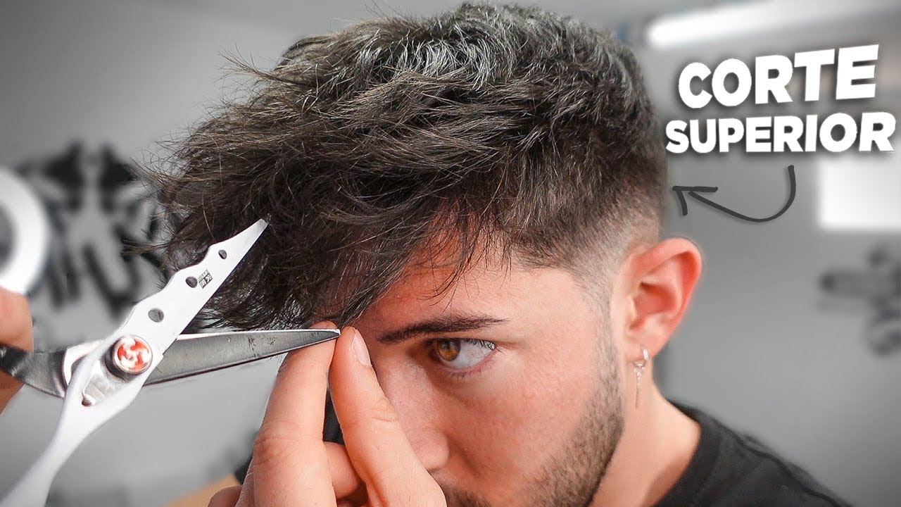 CORTAR con TIJERA la parte de ARRIBA para PEINARTE HACIA ADELANTE AESTHETIC HOMBRE