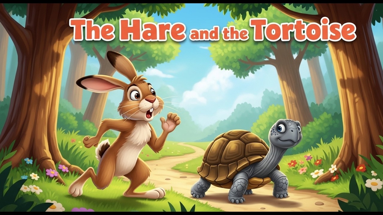The Hare and the Tortoise | Bedtime Stories for Children #kidslearning #animals