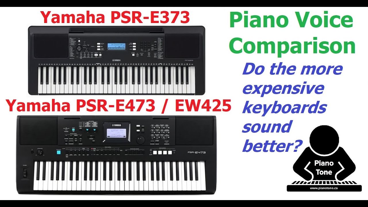Тембры фортепиано Yamaha PSR-E373 и Yamaha PSR-E473 (EW425)