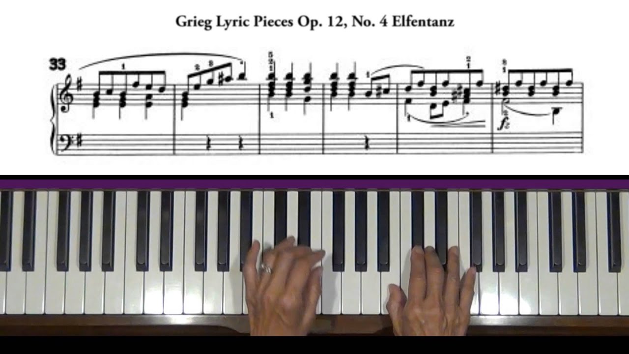 Grieg Lyric Pieces Op.12, No. 4 Elfentanz Piano Tutorial