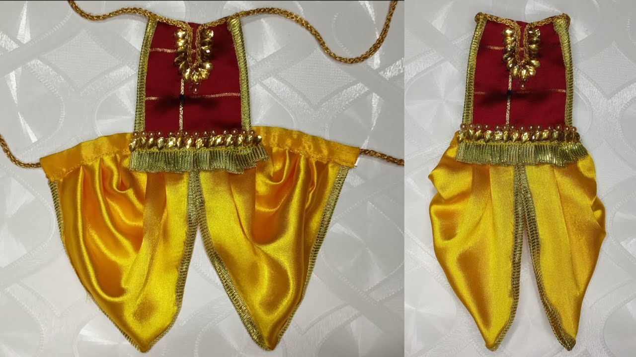 How to make dhoti kurta for kanha ji | laddu gopal | size no. 8 & 9 |