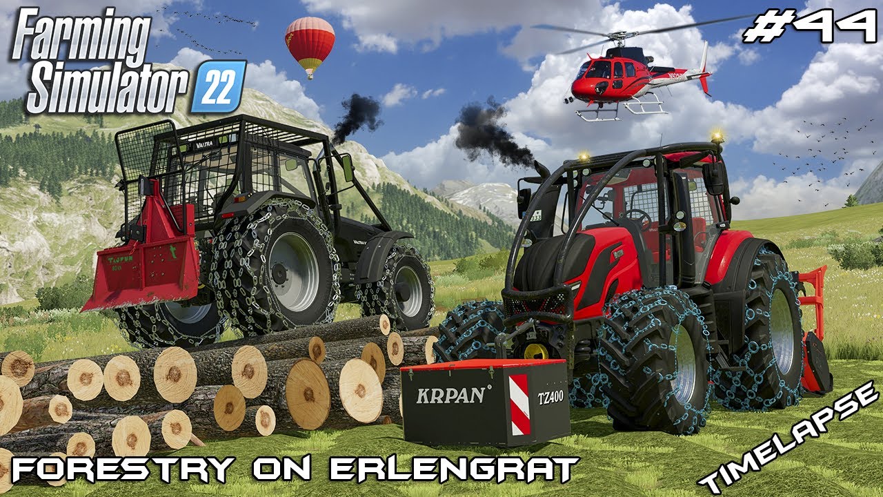 Working with VALTRA-s in FOREST | Forestry on ERLENGRAT | Farming Simulator 22 | Episode 44
