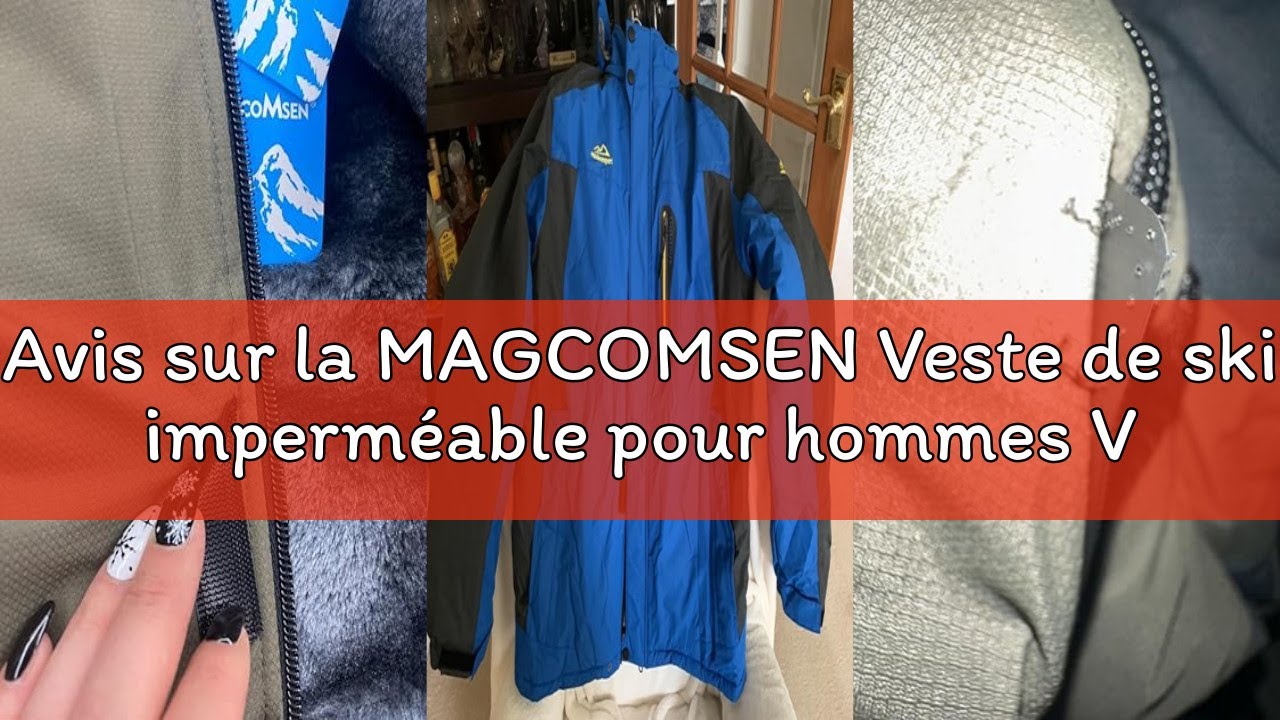 Avis sur la MAGCOMSEN Veste de ski imperméable pour hommes Veste polaire de randonnée coupe-vent ave