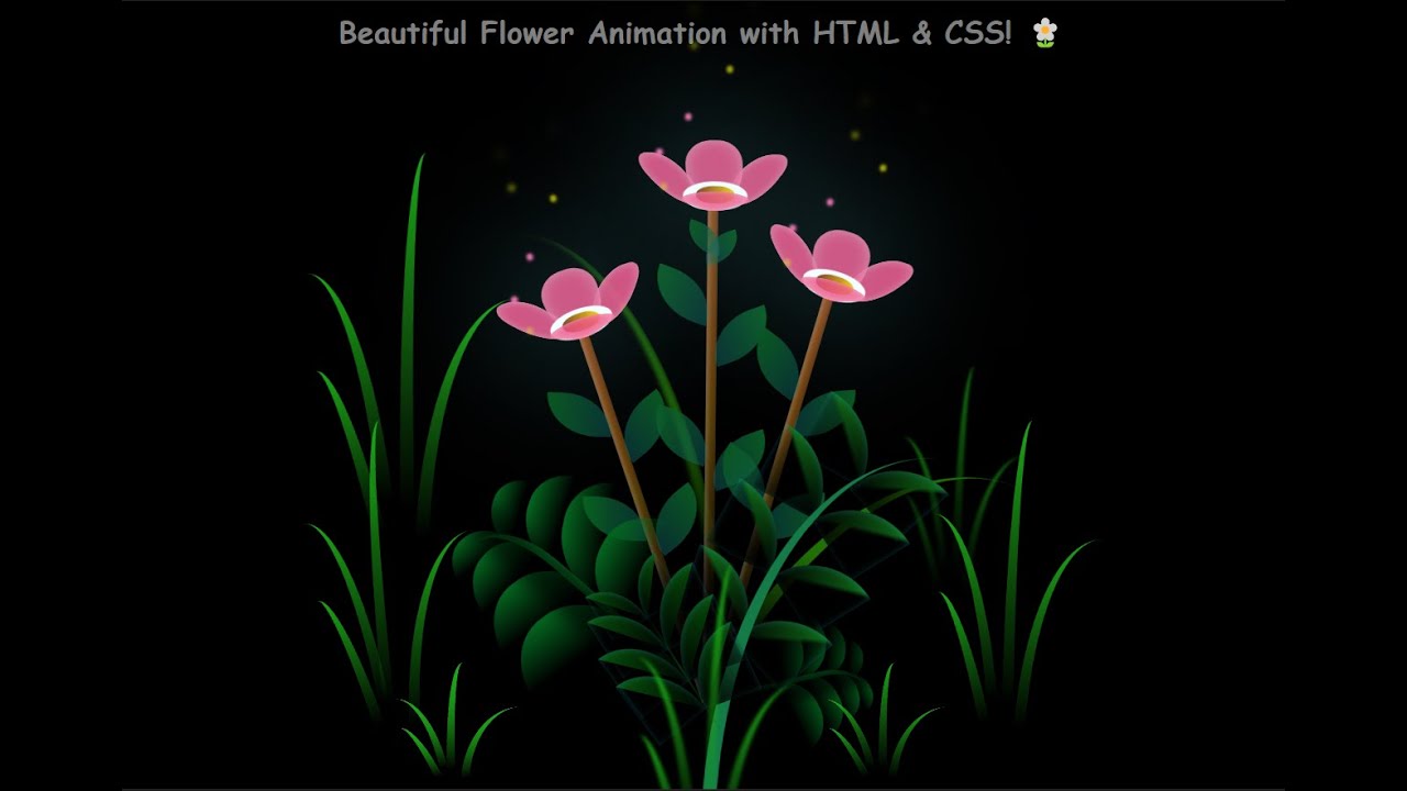 Beautiful Flower Animation with HTML & CSS! 🌼