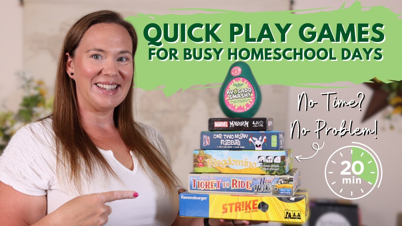 Quick Games for Busy Homeschool Days | Gameschooling in Under 20 Minutes