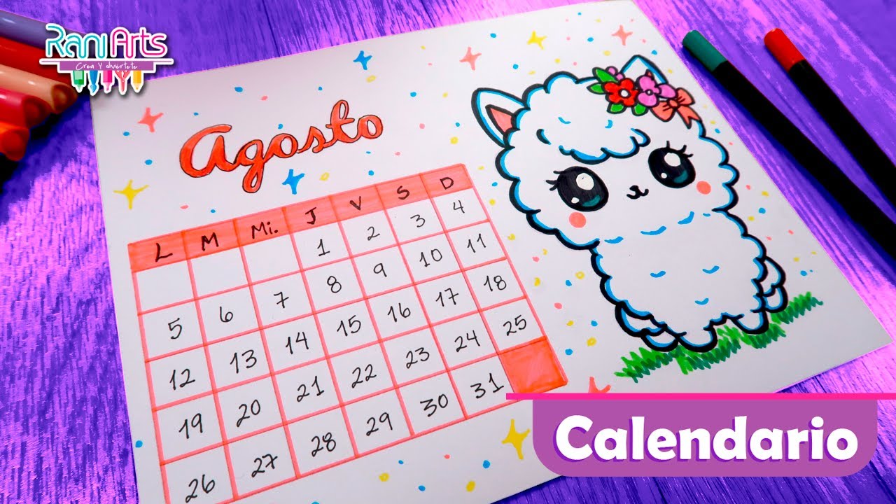 Haz el CALENDARIO DE AGOSTO - ideas de organización, bullet journal, journaling.