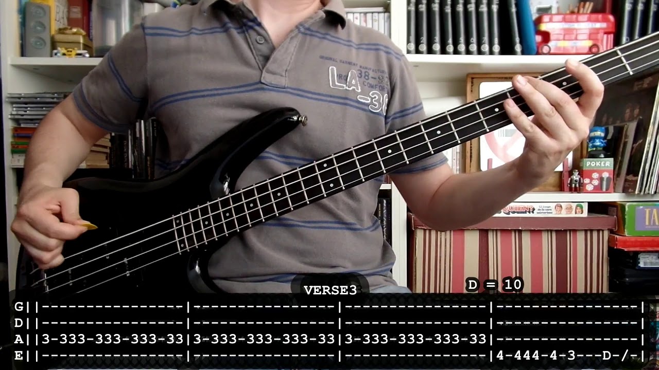ACCEPT - Metal heart 💙 (bass cover w/ Tabs) [full HD]