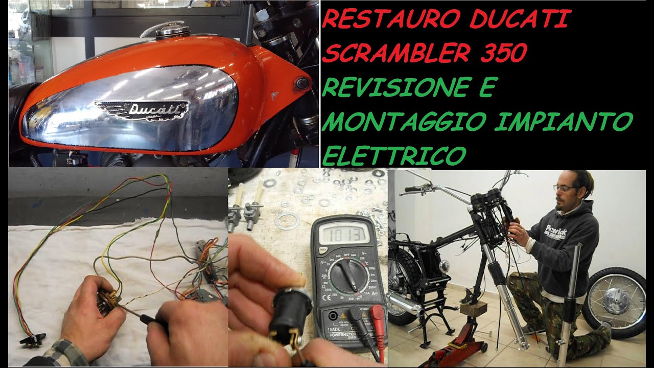 DUCATI SCRAMBLER 350 REVISIONE E MONTAGGIO IMPIANTO ELETTRICO