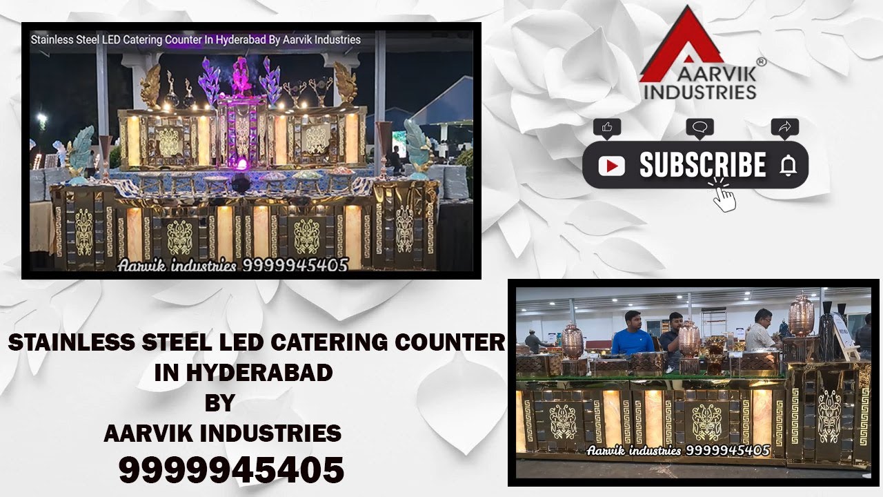Stainless Steel LED Catering Counter In Hyderabad By Aarvik Industries