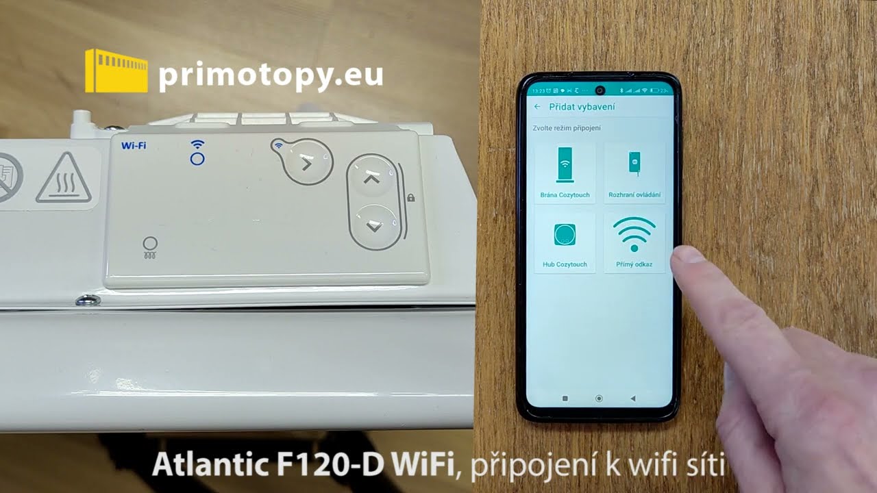 Přímotop s WiFi | Atlantic F120 WiFi (Connect) - postup připojení k WiFi