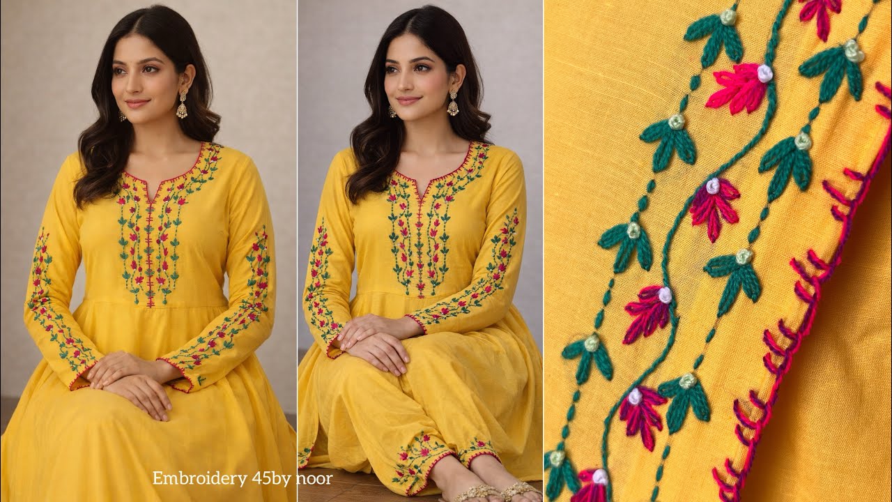 High Fashion Hand Embroidery Tutorial | Luxury Couture Outfit Design