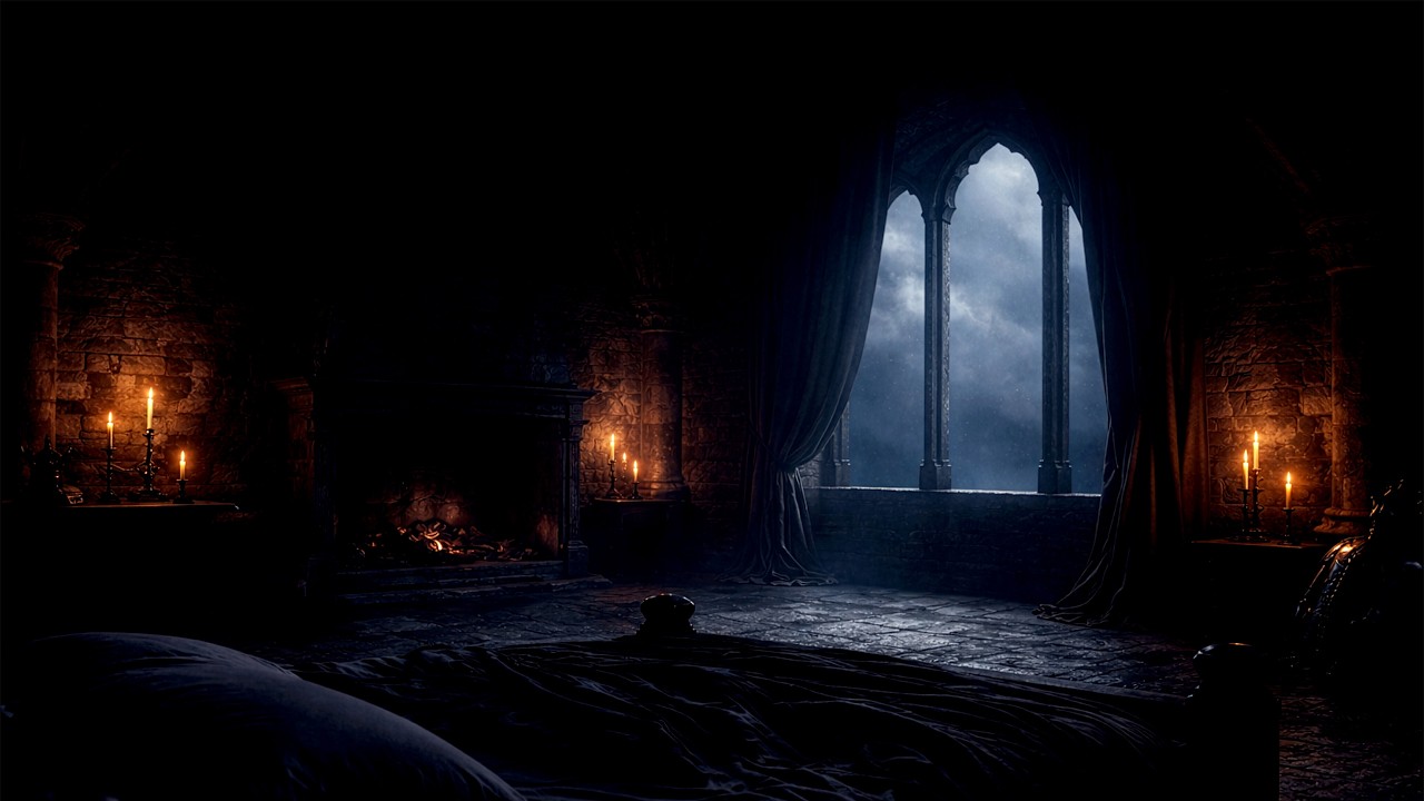 The Weight of the Crown | Dark Medieval Castle Ambience for Sleep & Focus | 1 Hour