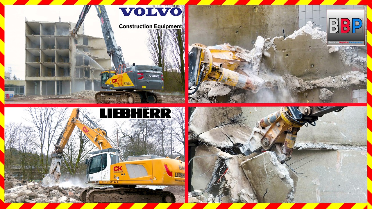 VOLVO EC750EHR & Liebherr R 946 im Einsatz - Abbruch Bildungszentrum Bau