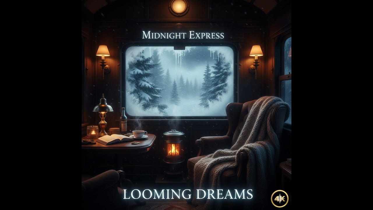 Train Travel in a Blizzard Ambiance ❄️ Heavy Snow & Rhythmic Rail Sounds for Sleeping & Study