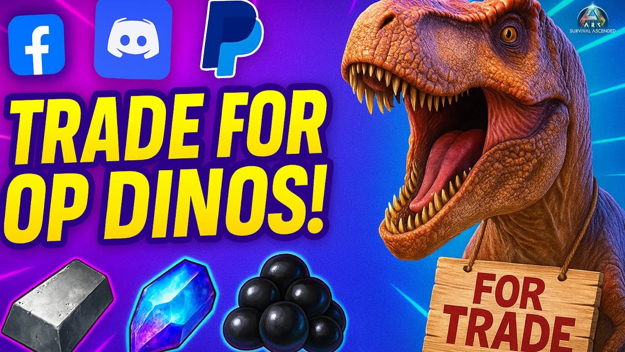 How To Trade Dinos & Resources In Ark Ascended - Servers, Discord, Facebook, & Paypal Deals!