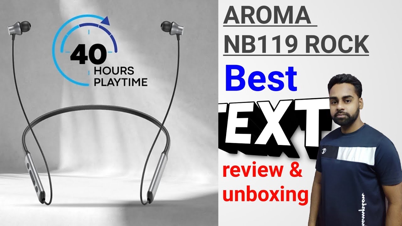 Aroma NB119 Rock⚡40 Hours Playtime Bluetooth Neckband With Equalizer unboxing & review  हिंदी में |