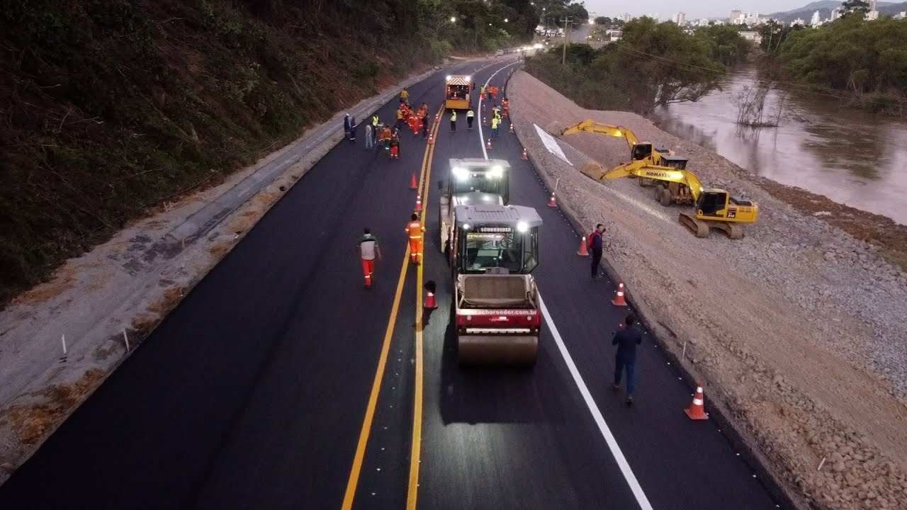 DNIT reabre tráfego na BR-470 em Rio do Sul após quase 30 dias de obras