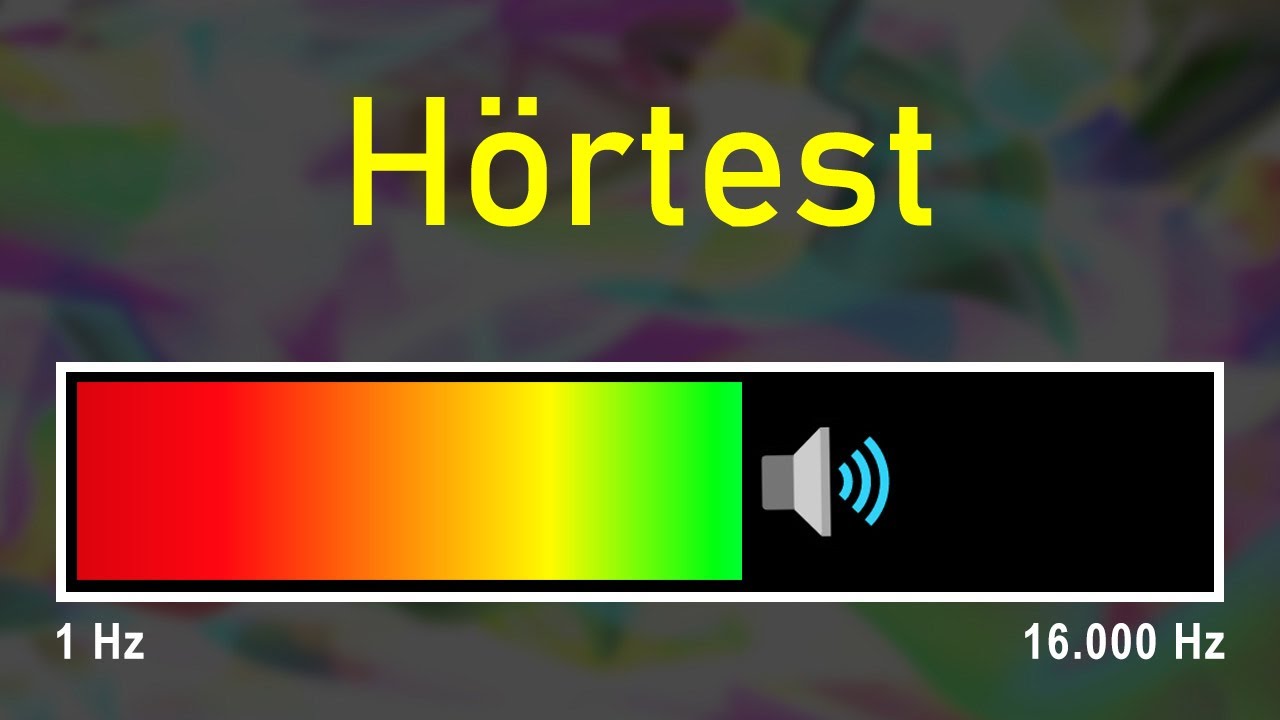 🔊👂 H&ouml;rtest zu Hause - 1 Hz bis 20.000 Hz - Volles Spektrum menschlichen Klangs 🔊👂