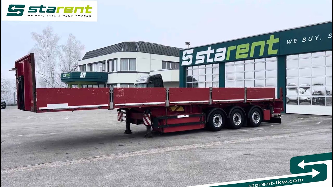 verkauft - Schwarzmüller Baustofftrailer, Liftachse, 60 cm Bordwände, TR25000, www.starent-lkw.com