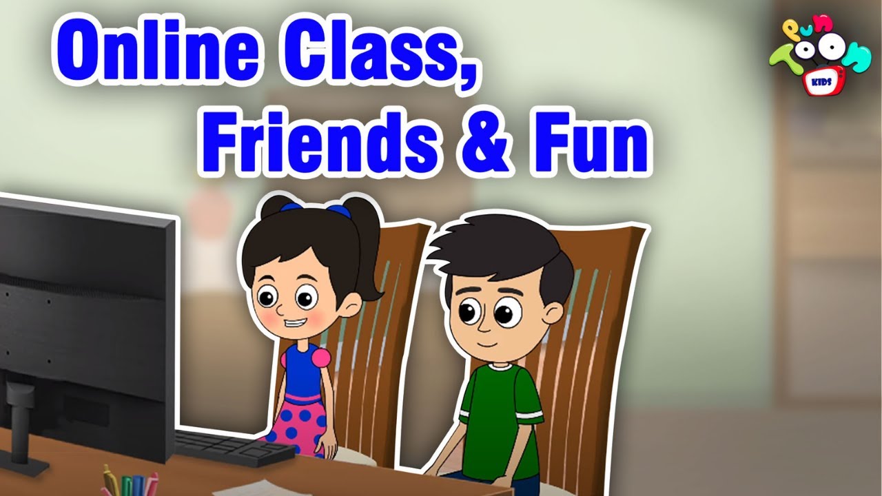 Online Class, Friends & Fun | Mischiefs in Online Class | Animated Stories | English Cartoon