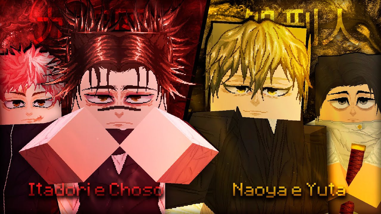 ITADORI e CHOSO vs NAOYA e YUTA no Minecraft Jujutsu Kaisen!
