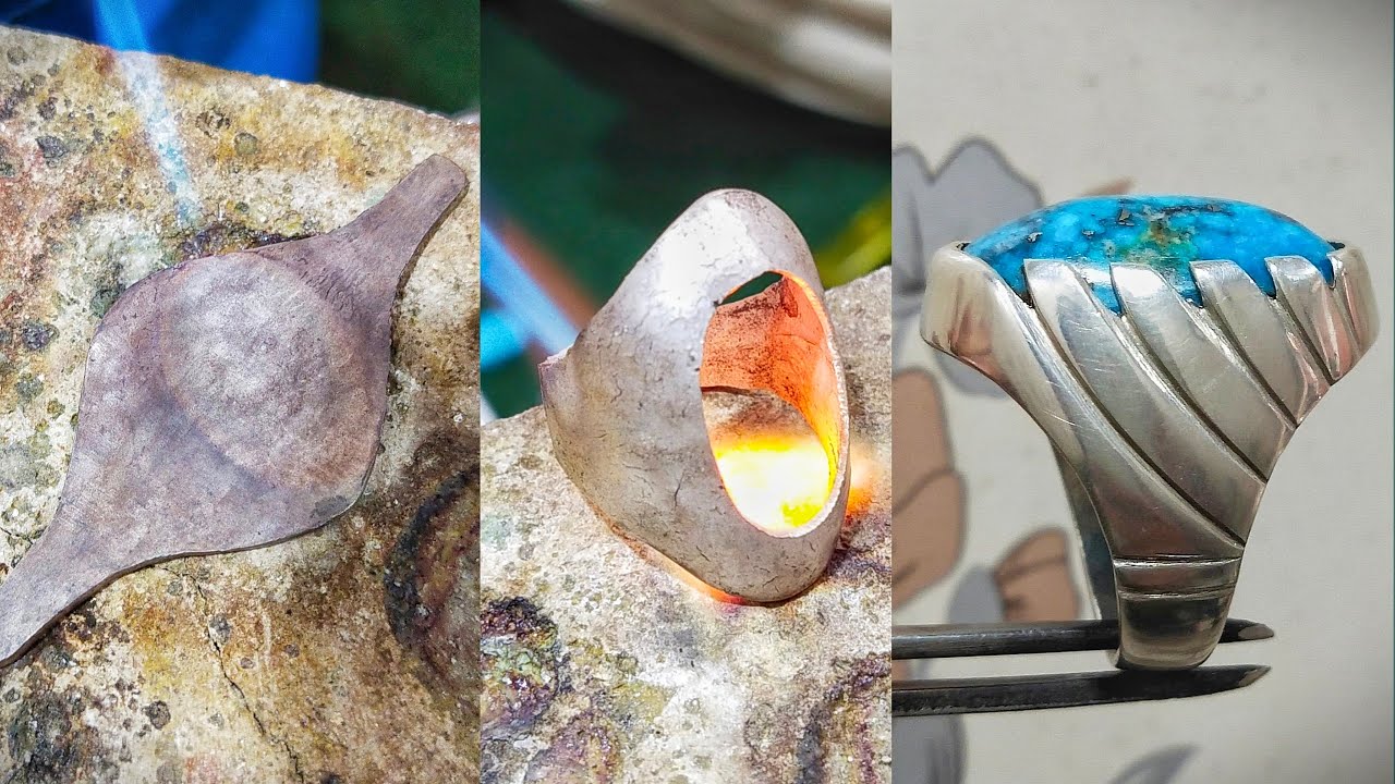 New design silver ring | Fully handmade work | FEROZA stone