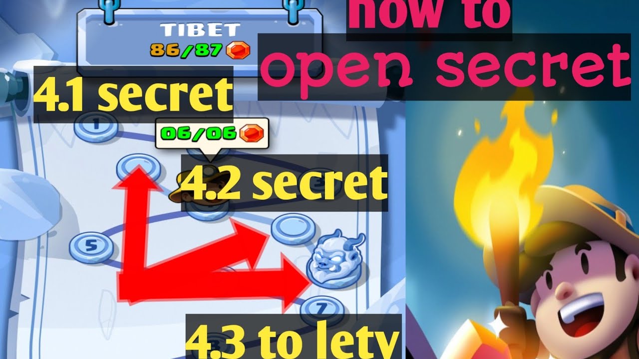 How to unlock Tibet 2 stage 4 to 4.1 . 4.2 .4.3 ?? Secret !!